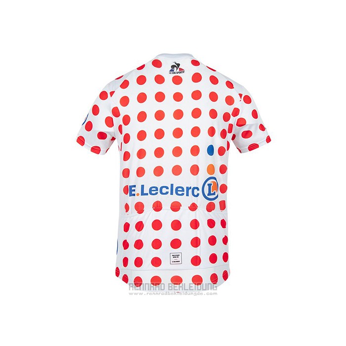 2021 Fahrradbekleidung Tour de France Rot Wei Trikot Kurzarm und Tragerhose - zum Schließen ins Bild klicken